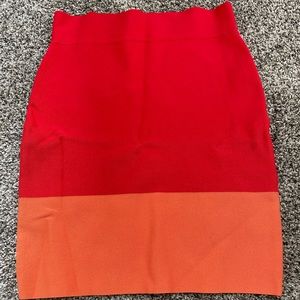 BCBG Bandage colorblock mini skirt- Size S